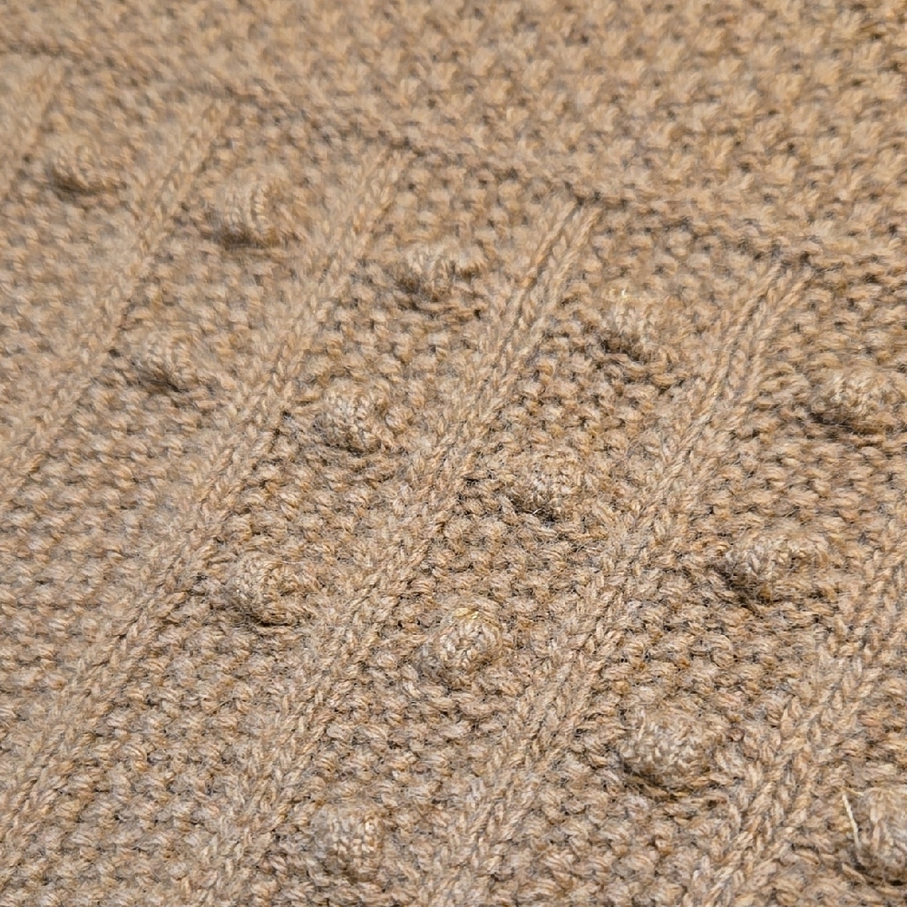 Ottod'Ame Camel Wool Cashmere Blend Ruffle Detail Bohemian Knit Sweater Size 6 - Picture 12 of 13